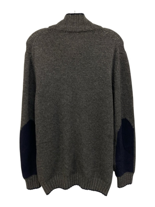 Seaward & Stearn Size Est XL Gray Wool Blend Solid Zipper Men's Sweater Gray / Est XL