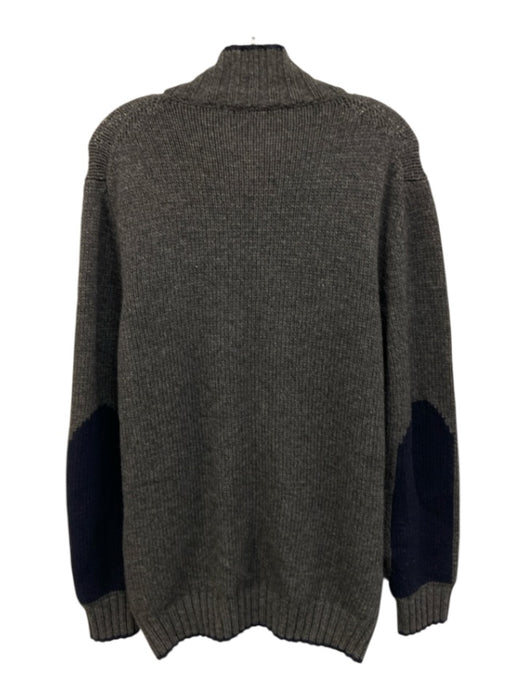 Seaward & Stearn Size Est XL Gray Wool Blend Solid Zipper Men's Sweater Gray / Est XL