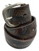 Orciani Brown & Multi Leather Dots Swirl Detail Men's Belt Brown & Multi