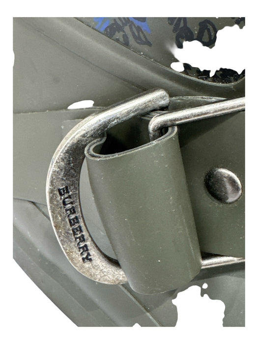 Burberry Shoe Size 46 AS IS Gray Rubber Drawing Rainboot Men's Shoes Gray / 46