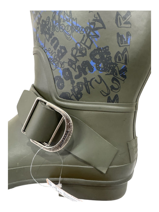 Burberry Shoe Size 46 AS IS Gray Rubber Drawing Rainboot Men's Shoes Gray / 46
