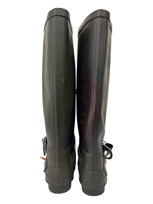 Burberry Shoe Size 46 AS IS Gray Rubber Drawing Rainboot Men's Shoes Gray / 46