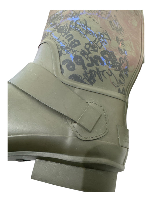 Burberry Shoe Size 46 AS IS Gray Rubber Drawing Rainboot Men's Shoes Gray / 46