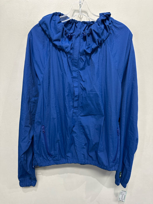 Daily Drills Size M / L Blue Nylon Blend Half Zip Drawstring Neck Jacket