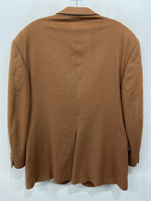 H Stockton Brown Camel Hair Solid 2 Button Men's Blazer