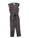 XiRENA Size XS Black & Brown Cotton Paisley Dotted Button Front Jumpsuit Black & Brown / XS