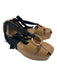 Ulla Johnson Shoe Size 37 Beige & Black Leather Ankle Tie Closed Toe Sandals Beige & Black / 37