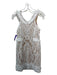 RYSE The Label Size S White & Beige Polyester Lace Overlay V Neck & Back Dress White & Beige / S