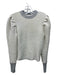 Autumn Cashmere Size S Cream & Gray Cahmere Blend Shimmer Crew Neck Sweater Cream & Gray / S