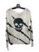 Skull Cashmere Size S Cream & Black Cashmere Long Sleeve All Over Print Sweater Cream & Black / S