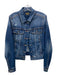 Jean Shop Size S Medium & Dark Wash Cotton Button Front Jacket Medium & Dark Wash / S