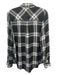 Rails Size S Black & White Rayon Button Up Flannel Chest Pocket Curved Hem Top Black & White / S