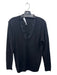 IRO Size XS Black Wool & Silk Scalloped V Neck Long Sleeve Top Black / XS