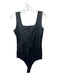 Commando Size M Black Polyurethane Blend Sleeveless Bodysuit Top Black / M