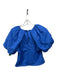 Frame Size M Blue Cotton Keyhole Puff Sleeve Top Blue / M