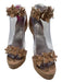 Alaia Shoe Size 37 Dark Beige Suede Almond Toe Floral Embellishments Pumps Dark Beige / 37
