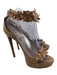 Alaia Shoe Size 37 Dark Beige Suede Almond Toe Floral Embellishments Pumps Dark Beige / 37