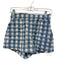 Simkhai Size XS Blue & White Polyester Gingham Checked Embroidered Shorts Blue & White / XS