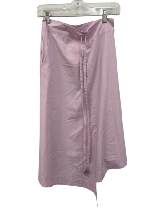 Shug! Size S Lavender Cotton Zip Close Tie Waist Asymmetric Maxi Skirt Lavender / S