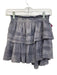 Loveshackfancy Size S Grey Cotton Tiered Elastic Waist Mini Tie Dye Skirt Grey / S