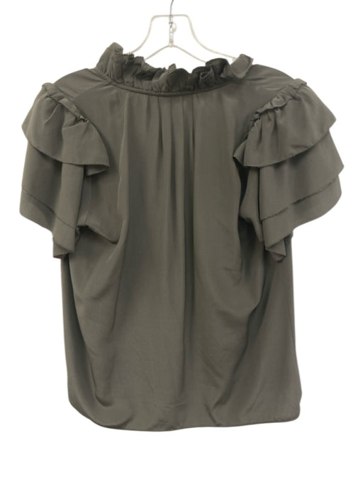 Hunter Bell Size XS Deep Green No Fabric Tag Tiered Sleeve Mock Neck Top Deep Green / XS