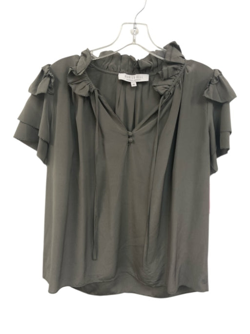 Hunter Bell Size XS Deep Green No Fabric Tag Tiered Sleeve Mock Neck Top Deep Green / XS