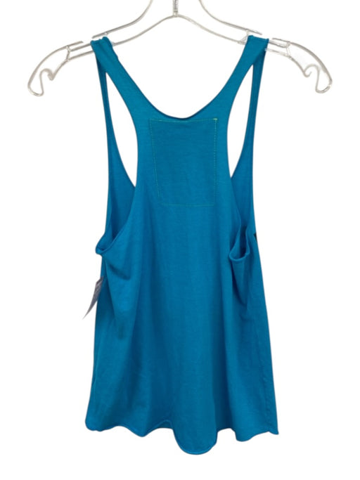 Aviator Nation Size S Blue Cotton Blend Racer Back Athleisure Top Blue / S