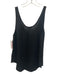 Joie Size S Black Silk Sleeveless 1/4 Button Semi Sheer Top Black / S