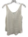 Joie Size S White Silk Sleeveless 1/4 Button Semi Sheer Top White / S