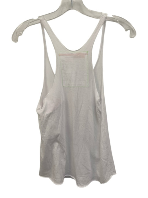 Aviator Nation Size S White Cotton Blend Racer Back Athleisure Top White / S