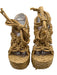 Paloma Barcelo Shoe Size 39 Brown Straw open toe Wedge Tie Ankle Sandals Brown / 39