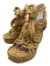 Paloma Barcelo Shoe Size 39 Brown Straw open toe Wedge Tie Ankle Sandals Brown / 39