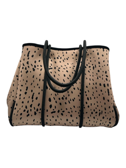Taylor Gray Brown Synthetic Tote Magnetic Clasp Animal Print Bag Brown / Large