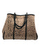 Taylor Gray Brown Synthetic Tote Magnetic Clasp Animal Print Bag Brown / Large
