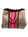 Taylor Gray Brown Synthetic Tote Magnetic Clasp Animal Print Bag Brown / Large