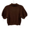 Paige Size XS Brown Cotton & Nylon ribbed hem Collared Top Brown / XS