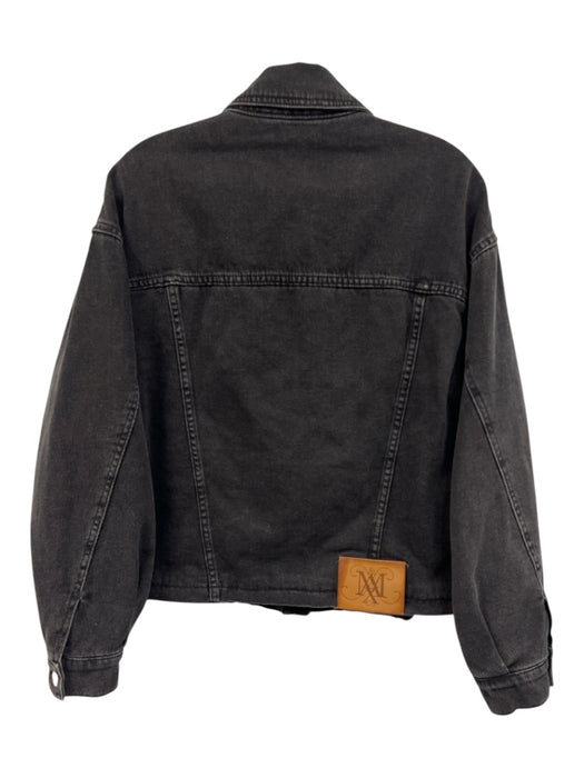MAX&Co. Size 2 Black Cotton Lined Trucker Denim Jacket Black / 2