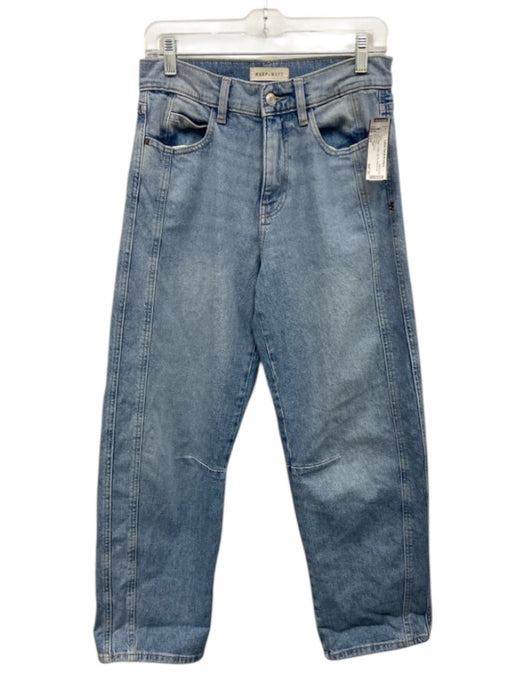 warp + weft Size 0/25 Light Wash Cotton Zip Fly Barrel Leg Jeans Light Wash / 0/25