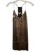 Lavender Brown Size XS Bronze Polyester Sequins Sleeveless V Neck Dress Bronze / XS