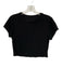 Alo Size Est XS/S Black Synthetic Knit Crop Athletic Top Black / Est XS/S