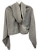 Alo Size XS Light Grey Cotton & Polyester Cropped Hood Heathered Sweatshirt Light Grey / XS