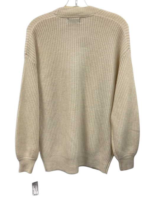 27 Miles Size S/M Cream Cashmere Button Front Cardigan Sweater Cream / S/M