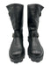 Steve Madden Shoe Size 6.5 Black Leather Buckle Detail Platform Moto Boots Black / 6.5