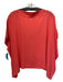 Diane Von Furstenberg Size P Coral Orange Viscose Blend Round Neck Dolman Top Coral Orange / P