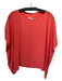 Diane Von Furstenberg Size P Coral Orange Viscose Blend Round Neck Dolman Top Coral Orange / P