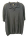 Theory Size L Navy Cotton Solid Polo Men's Shirt L