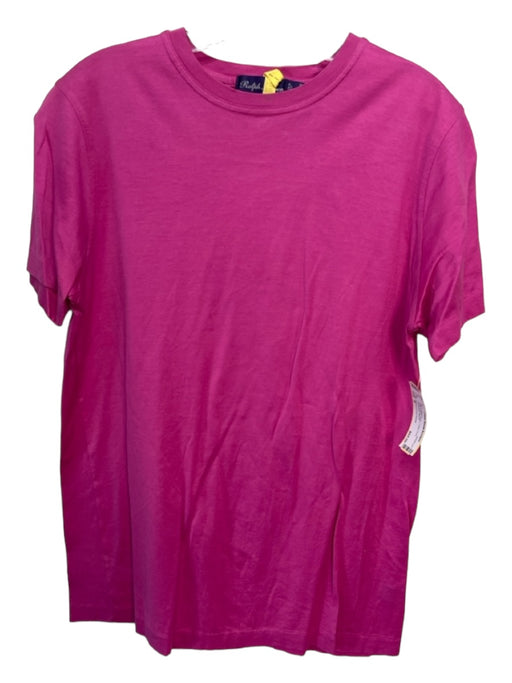 Ralph Lauren Purple Size S Pink Cotton Solid T shirt Crew Men's Short Sleeve S