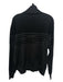 MCQ Size Est L Black & Gray Wool Striped Turtle Neck Men's Sweater Black & Gray / Est L
