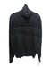 MCQ Size Est L Black & Gray Wool Striped Turtle Neck Men's Sweater Black & Gray / Est L