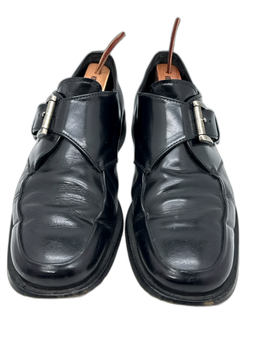 Prada Shoe Size 8 AS IS Black Leather Buckle Detail Men's Shoes Black / 8